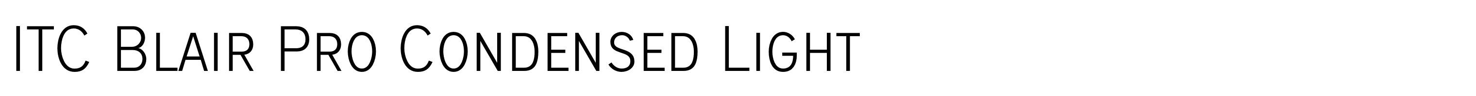 ITC Blair Pro Condensed Light